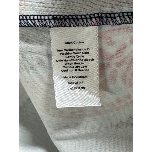 Talbots Dress Womens XL Navy Sleeveless Sheath Paisley 100% Cotton Boho Spring‎ - Picture 7 of 9